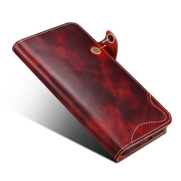 Denior mobilfodral läder Apple iPhone 16 Pro Max - Oxblod