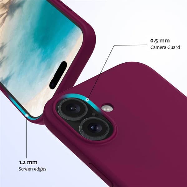 Liquid silikone cover Apple iPhone 16 Plus - True Berry