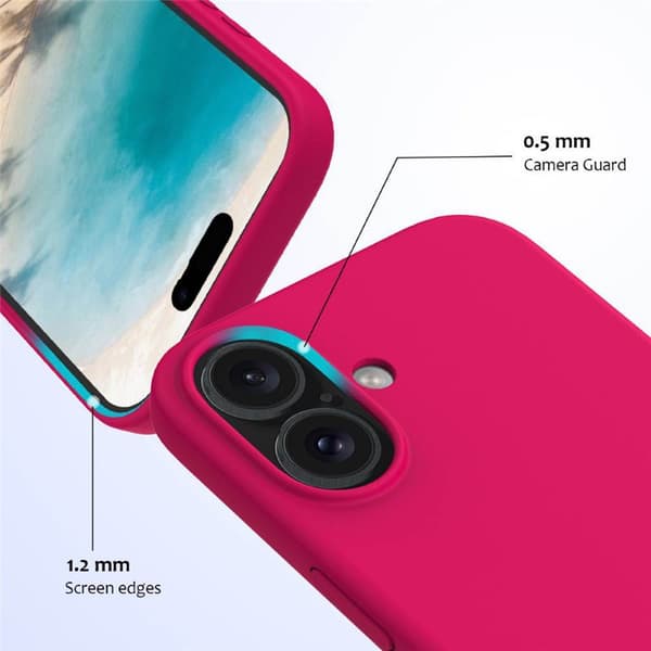 Liquid silikon skal Apple iPhone 16 Plus - Dragon Fruit