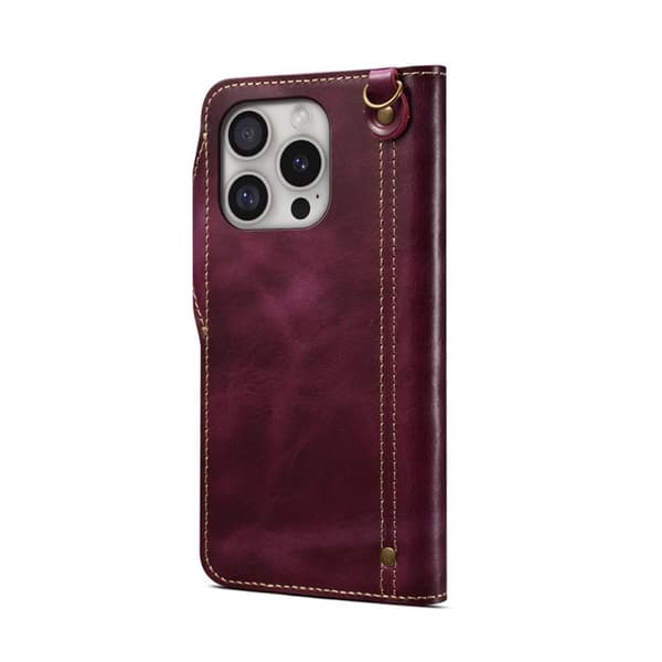 Denior mobildeksel lær Apple iPhone 16 Pro Max - Dragon Fruit