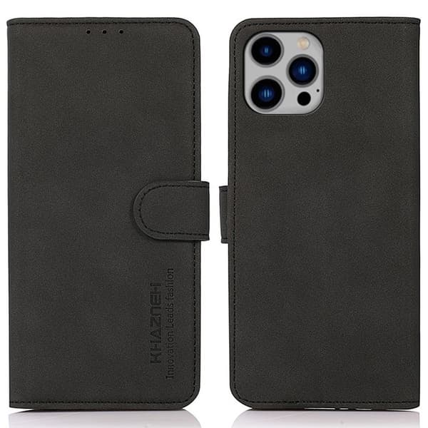 KHAZNEH iPhone 16 Pro Fodral  Matt Läder Svart