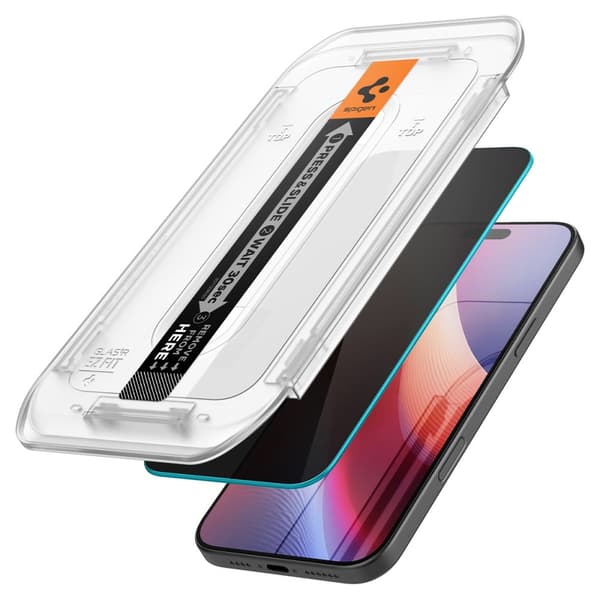 Spigen iPhone 16 Pro Max "Ez Fit" 2-PACK Skärmskydd Privacy