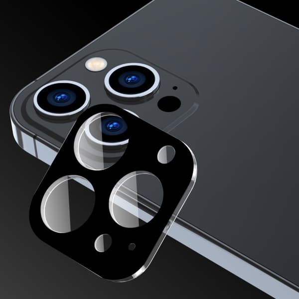 ENKAY iPhone 16 Pro Max/16 Pro Linsskydd Härdat Glas Svart