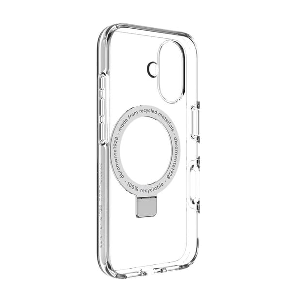 dbramante1928 iPhone 16 Cover Iceland Ultra D3O MagSafe Kickstand Transparent