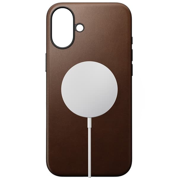 NOMAD iPhone 16 Plus Skal Modern Leather Case Brun