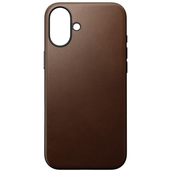 NOMAD iPhone 16 Plus Kuori Modern Leather Case Ruskea