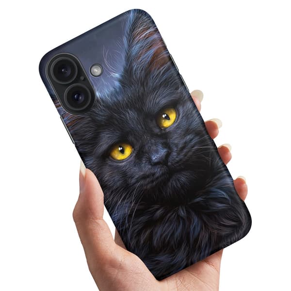 iPhone 16 Plus - Kuoret/Suojakuori Musta Kissa