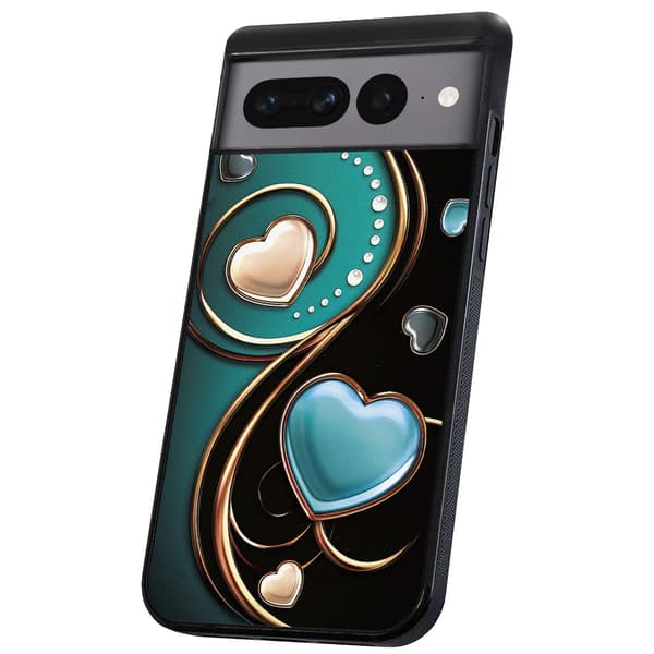 Google Pixel 9/9 Pro - Deksel/Mobildeksel Hjerter