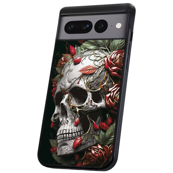 Google Pixel 9 Pro XL - Skal/Mobilskal Skull Roses