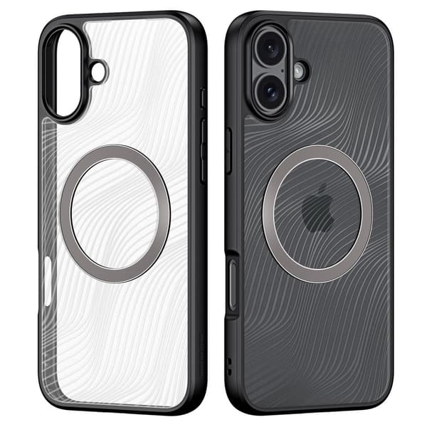 DUX DUCIS iPhone 16 Aimo Series Magnetic Ring Suojakuori - Musta