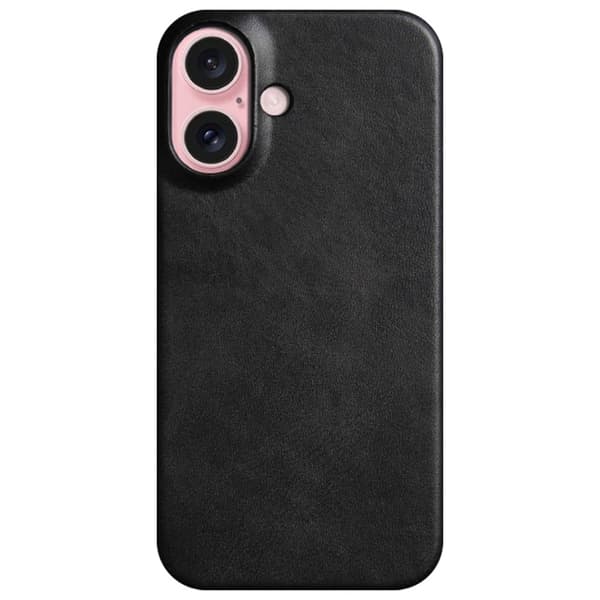 SKALO iPhone 16 PU-nahkainen Suojakuori - Musta