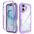 Pikkukuva 1 / 7: SKALO iPhone 16 Iskunkestävä Clear Hybridi Suojakuori - Violetti