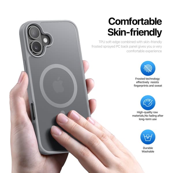 DUX DUCIS iPhone 16 Yind Series Matt Finish Skal - Grå