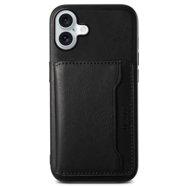 DENIOR iPhone 16 D12 Kuori+Lompakko - Musta
