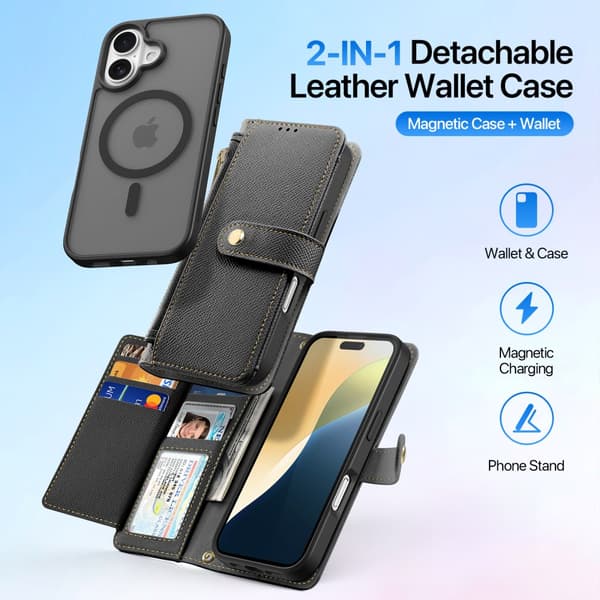 DUX DUCIS iPhone 16 Lawa Series Plånboksfodral - Svart