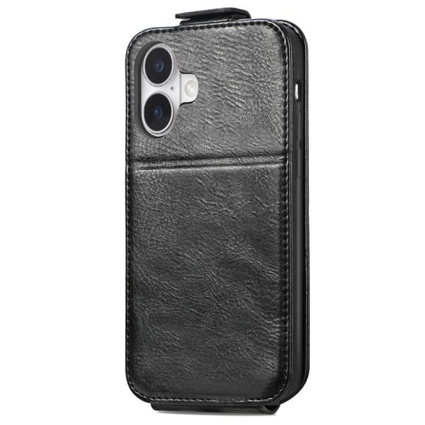SKALO iPhone 16 Vertical Flip Cover - Sort