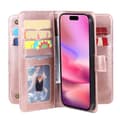 Pikkukuva 6 / 11: SKALO iPhone 16 10-lokeroa Lompakkokotelo - Ruusukulta