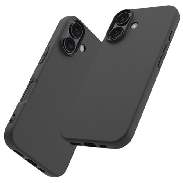 SKALO iPhone 16 Plus Matte Black Ultra-tynd TPU Cover
