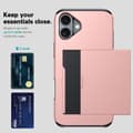 Miniatyrbillede 3 af 10: SKALO iPhone 16 Plus Armor Cover kortholder - Rosa guld
