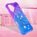 Pikkukuva 7 / 7: SKALO iPhone 16 Plus Juoksuhiekka Glitter Sydämet TPU kuori - Violetti-Sininen