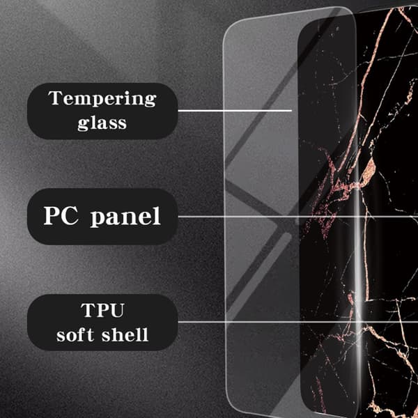 SKALO iPhone 16 Plus Marmori karkaistu lasi TPU-suojakuori - #2