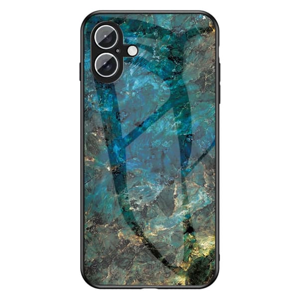 SKALO iPhone 16 Plus Marmor hærdet glas TPU Cover - #4