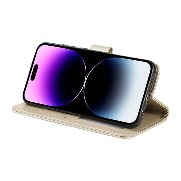 SKALO iPhone 16 Plus Mandala lompakkokotelo - Kulta