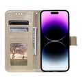 Pikkukuva 2 / 6: SKALO iPhone 16 Plus Mandala lompakkokotelo - Kulta