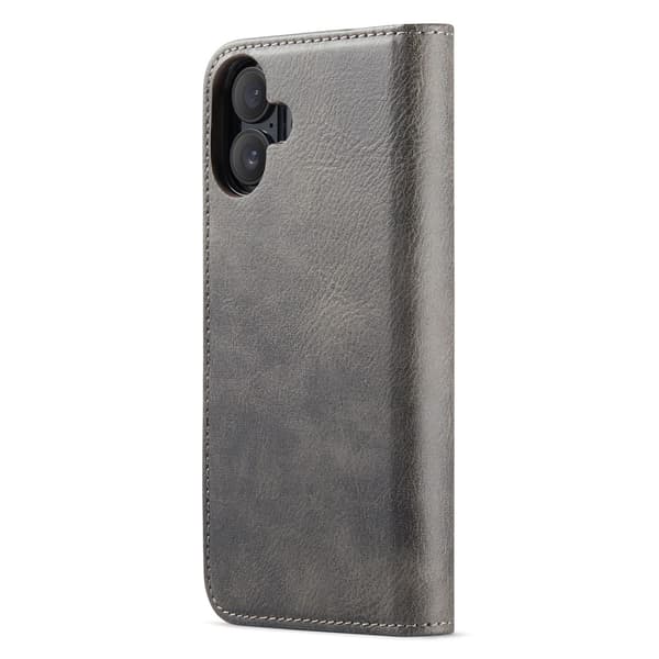 DG MING iPhone 16 Plus 2-i-1 Magnet Plånboksfodral - Grå