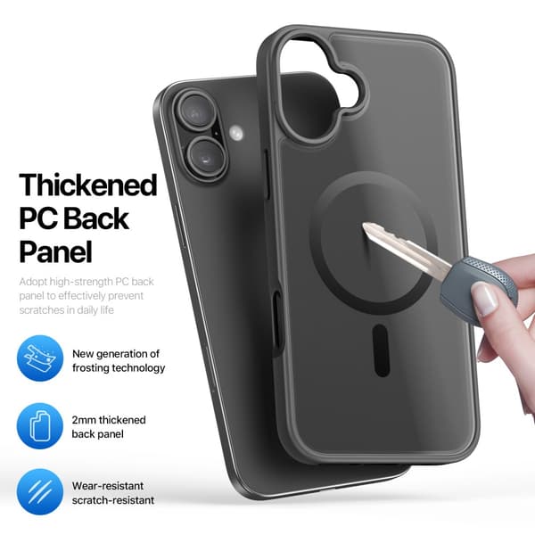 DUX DUCIS iPhone 16 Plus Yind Series Matta viimeistely Suojakuori - Musta