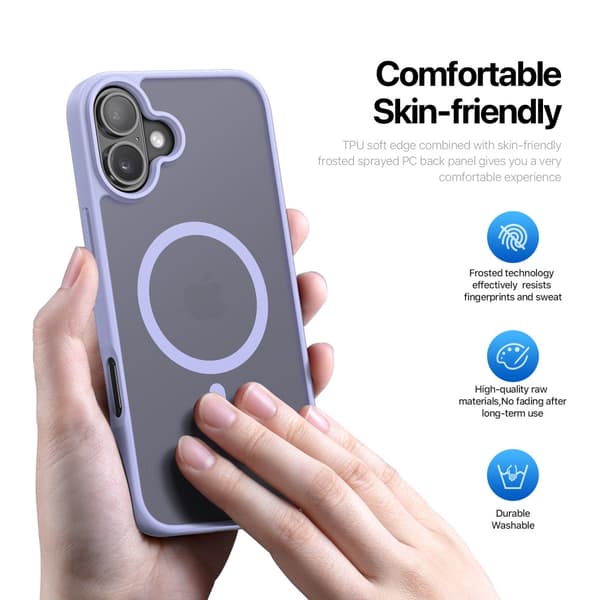 DUX DUCIS iPhone 16 Plus Yind Series Matte Finish Cover - Lilla