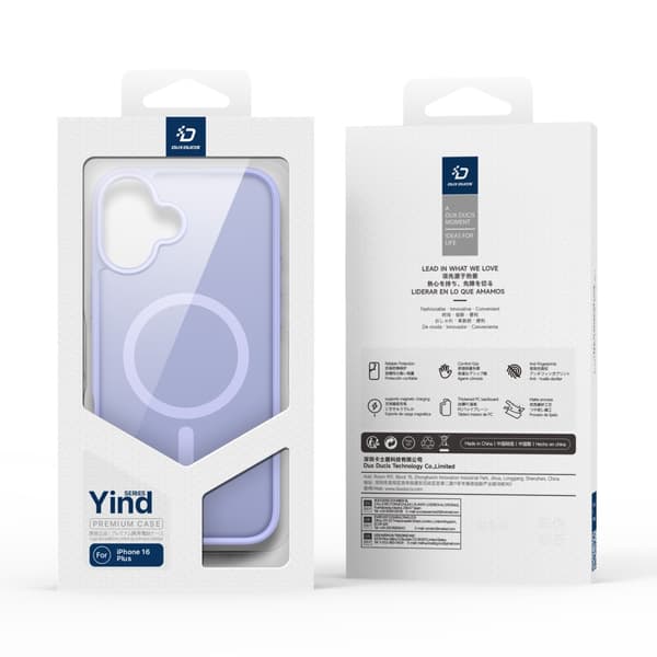 DUX DUCIS iPhone 16 Plus Yind Series Matte Finish Cover - Lilla