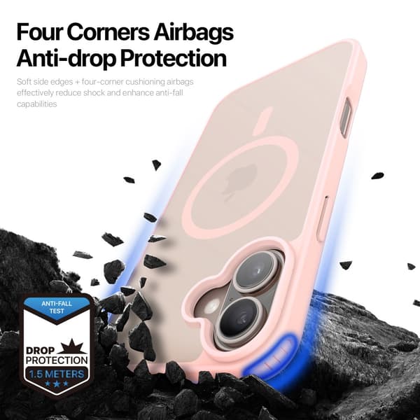DUX DUCIS iPhone 16 Plus Yind Series Matta viimeistely Suojakuori - Pinkki