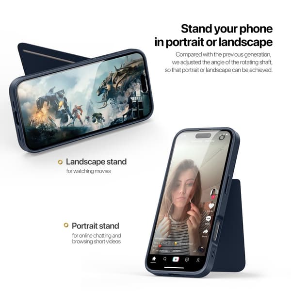 DUX DUCIS iPhone 16 Plus Rafi II Series Cover med Kortholder - Blå