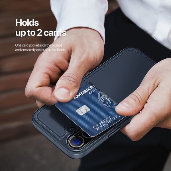 DUX DUCIS iPhone 16 Plus Rafi II Series Cover med Kortholder - Blå