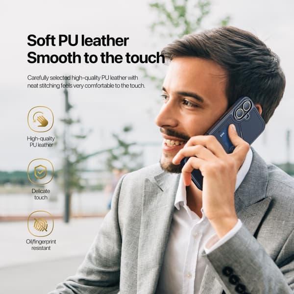 DUX DUCIS iPhone 16 Plus Rafi II Series Cover med Kortholder - Blå