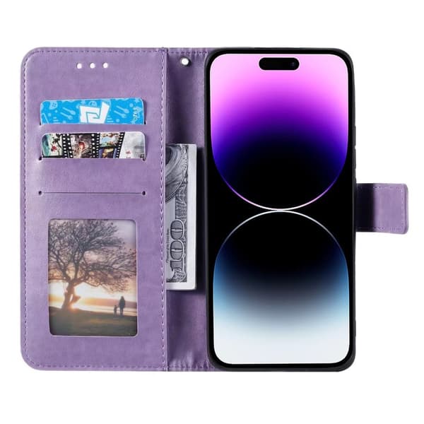 SKALO iPhone 16 Plus Mandala Flip Cover - Lilla