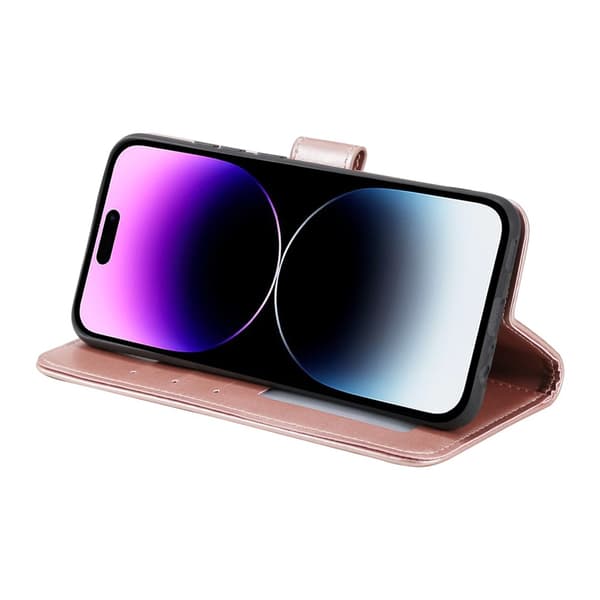 SKALO iPhone 16 Plus Mandala Flip Cover - Rosa guld