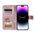 Miniatyrbillede 2 af 6: SKALO iPhone 16 Plus Mandala Flip Cover - Rosa guld