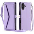 Miniatyrbillede 1 af 11: SKALO iPhone 16 Plus Evelope Clutch 5-RUM - Lilla