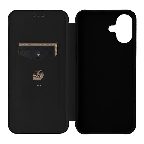 SKALO iPhone 16 Plus Carbon Fiber Pungetui - Sort
