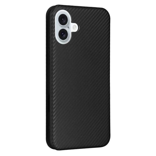 SKALO iPhone 16 Plus Carbon Fiber Pungetui - Sort