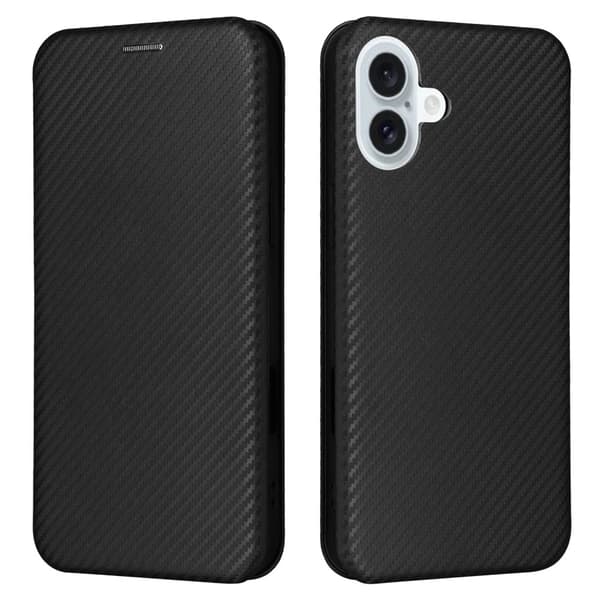 SKALO iPhone 16 Plus Carbon Fiber Pungetui - Sort
