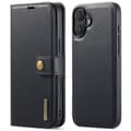 Miniatyrbild 8 av 10: DG MING iPhone 16 Plus 2-i-1 Magnet Plånboksfodral - Svart
