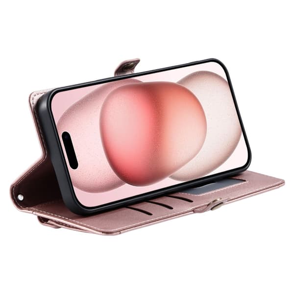 SKALO iPhone 16 Plus Evelope Clutch 5-RUM - Rosa guld