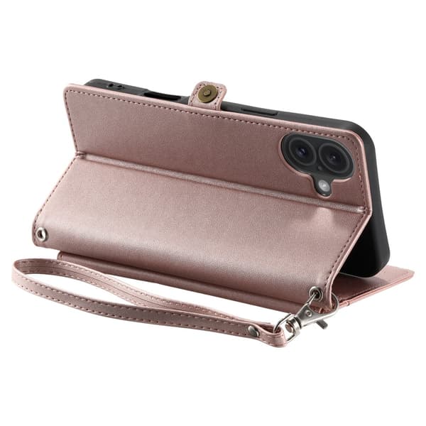SKALO iPhone 16 Plus Evelope Clutch 5-RUM - Rosa guld