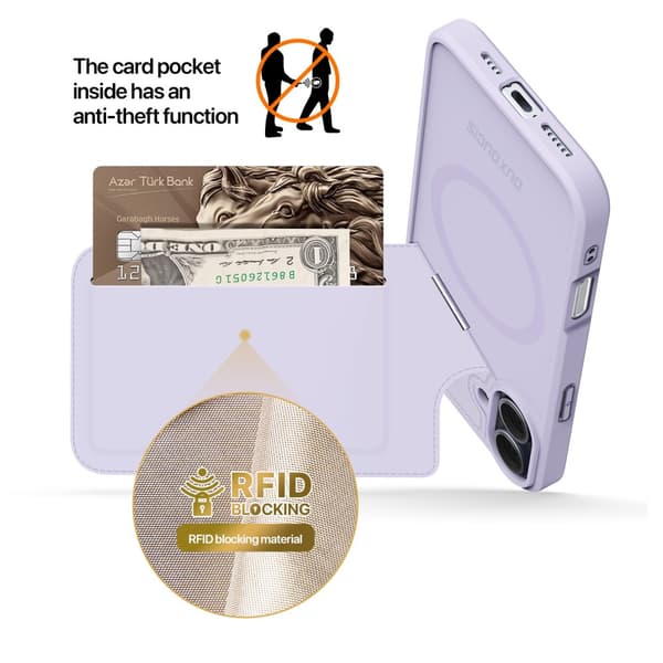 DUX DUCIS iPhone 16 Plus Rafi II Series Cover med Kortholder - Lilla