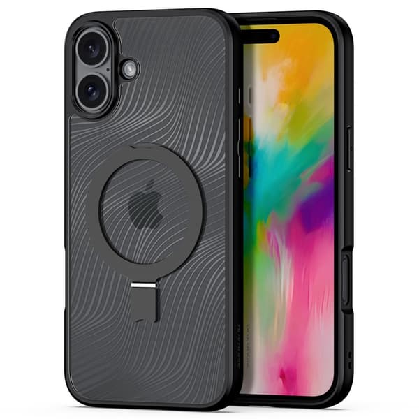 DUX DUCIS iPhone 16 Plus Aimo Series Metallisella Jalustalla Suojakuori - Musta