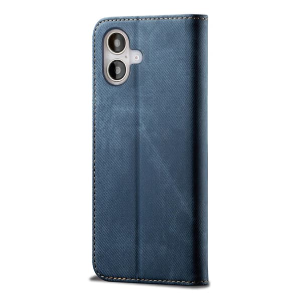 SKALO iPhone 16 Plus Jeans Flip Cover - Blå