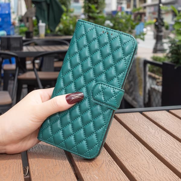 SKALO iPhone 16 Plus BINFEN COLOR Tikattu Lompakko - Vihreä